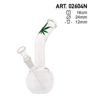 Blatt | Kleines Blatt Bouncer Saxo Glas Bong- H:16cm- Ø:24mm- SG:12mm